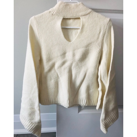 Anthropologie Reversible Will-Blend Sweater - Hollow Out | Asymmetrical Sleeves - Picture 2 of 6